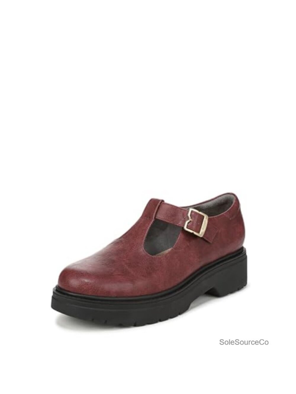 Dr. Scholl's Bring It Jane Mary Jane Platform Flats Faux Leather Buckle